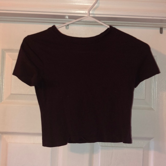 Maroon cropped tee - Picture 1 of 2